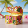 Signature Treasure Box - Tropical Pink and Gold